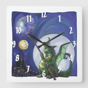 Dragon Watch Art Square Wall Clock