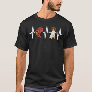 Dragon Welsh Springer Spaniel Heartbeat Dog Lover T-Shirt