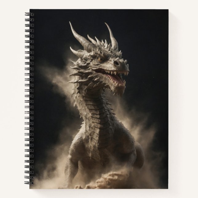 Dragon Wild Animal Elegant Dramatic Portrait Art Notebook (Front)