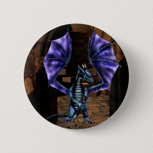 Dragon Wings 6 Cm Round Badge (Front)