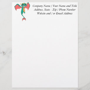 Dragon Wings, Cute Cartoon Letterhead Design