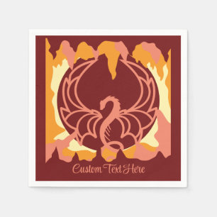 Dragon Wings Fantasy Mediaeval Personalised Napkin