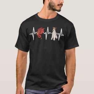 Dragon Wire Fo Terrier Heartbeat Dog Lover T-Shirt