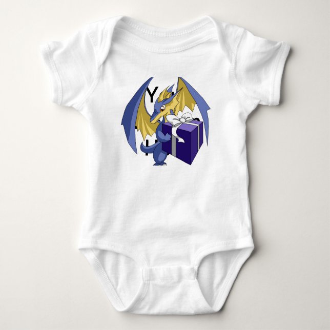 Dragon with a Gift Baby Bodysuit (Front)