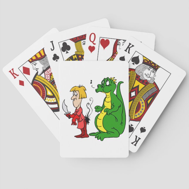 Dragon with Burnt Knight.png Playing Cards (Back)