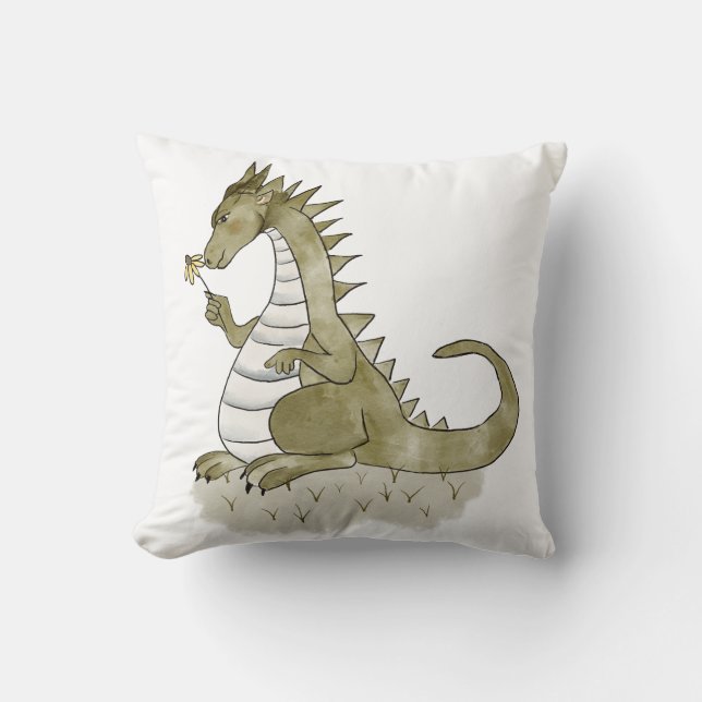 Dragon with Flower Cushion (Front)