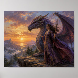 Dragon with Her Master Poster
