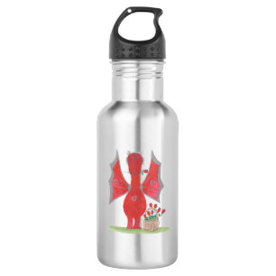Dragon with Red Roses 532 Ml Water Bottle