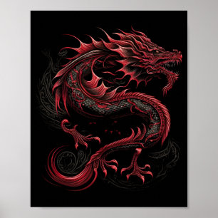 dragon-with-yellow-head-green-head poster