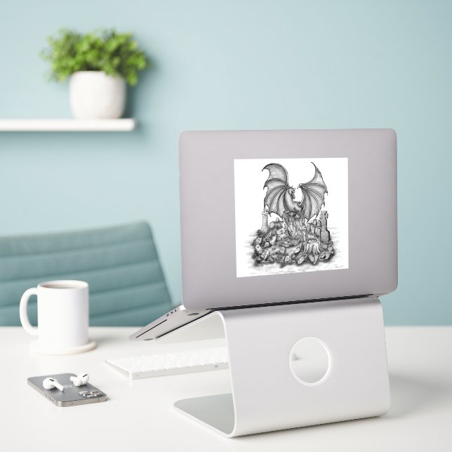 Dragon with Zombie (Laptop On Desk)