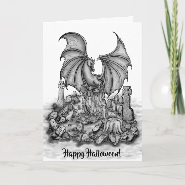 Dragon with Zombie Card (Front)