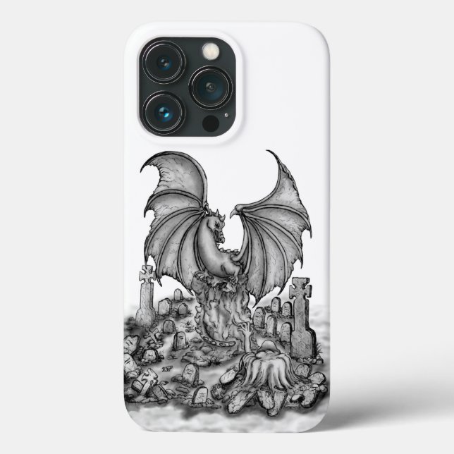 Dragon with Zombie Case-Mate iPhone Case (Back)
