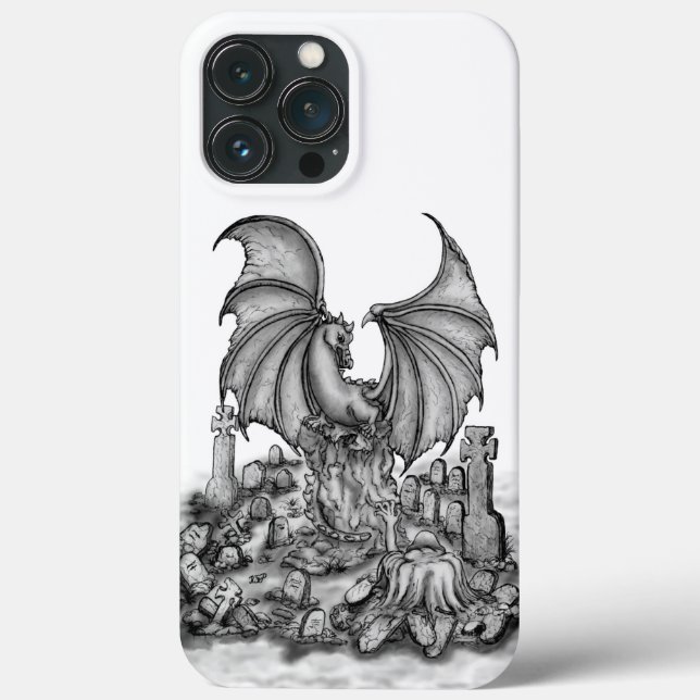 Dragon with Zombie Case-Mate iPhone Case (Back)