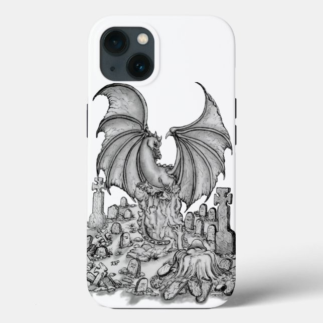 Dragon with Zombie Case-Mate iPhone Case (Back)