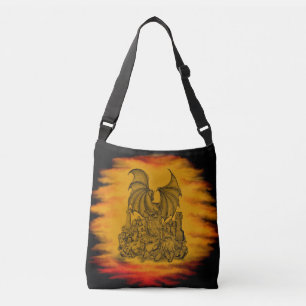 Dragon with Zombie Crossbody Bag