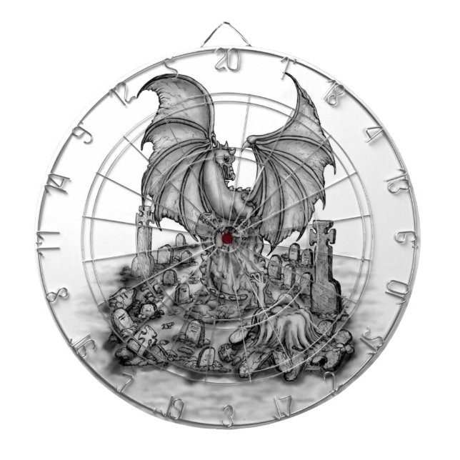 Dragon with Zombie Dartboard (Front)