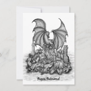 Dragon with Zombie flat card