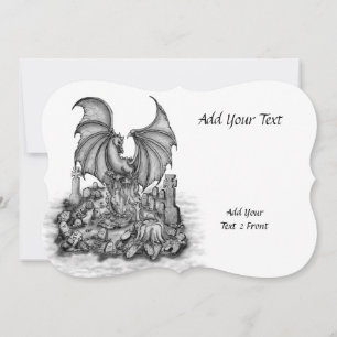 Dragon with Zombie Invitation