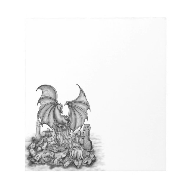 Dragon with Zombie Notepad (Front)
