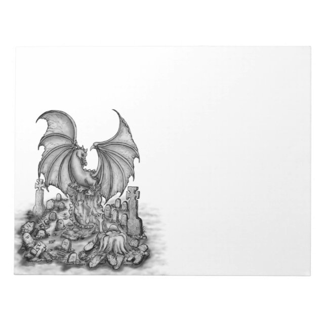 Dragon with Zombie Notepad (Front)
