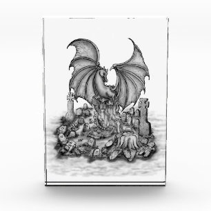 Dragon with Zombie Photo Block