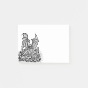 Dragon with Zombie Post-it Notes