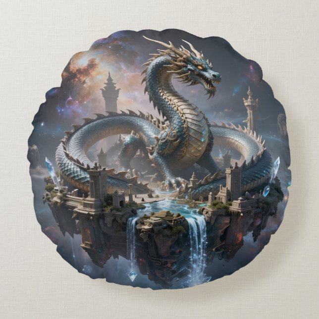 Dragon World – The Realm of Fire and Magic´2 Round Cushion (Front)