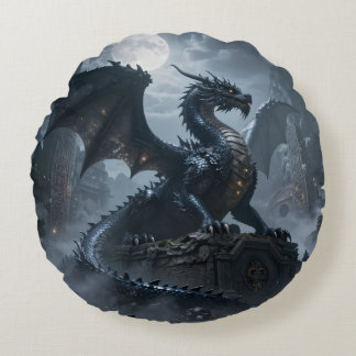 Dragon World – The Realm of Fire and Magic Round Cushion