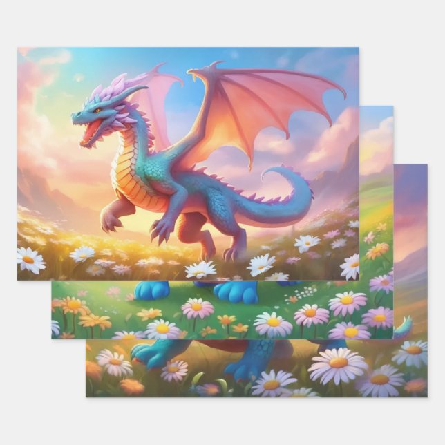 Dragon Wrapping Paper Sheet (Set)