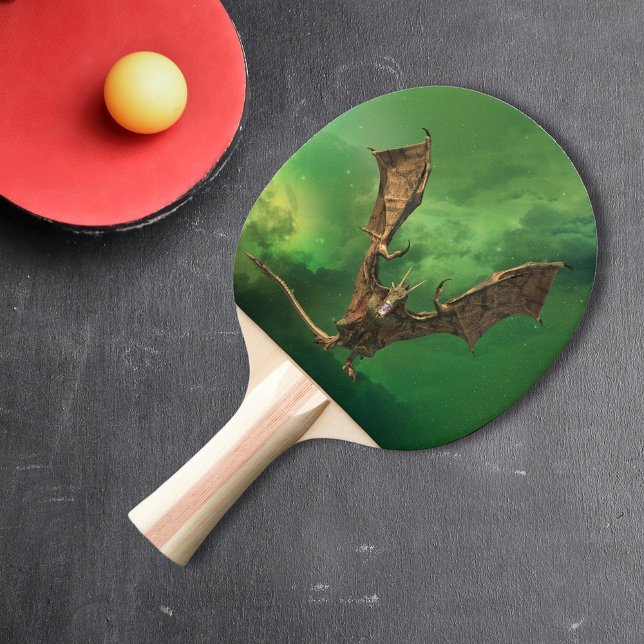 Dragon Wyvern Flying Space Nebula Ping Pong Paddle (Creator Uploaded)