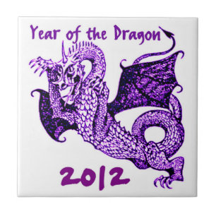 DRAGON YEAR OF THE DRAGON 2012 CERAMIC TILE