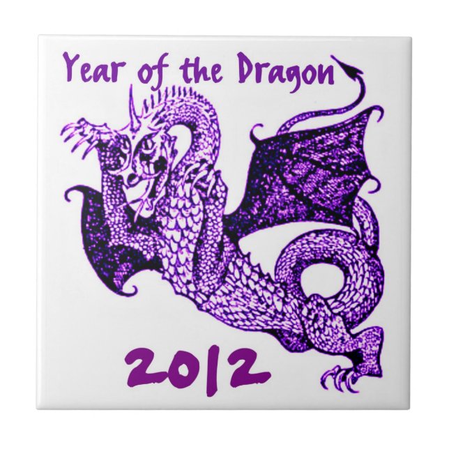 DRAGON YEAR OF THE DRAGON 2012 CERAMIC TILE (Front)