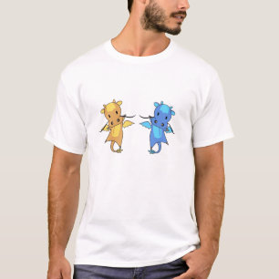 Dragon Yellow Blue Dragon Fairy Tale Fantasy T-Shirt