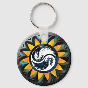 Dragon Yin Yang Key Ring