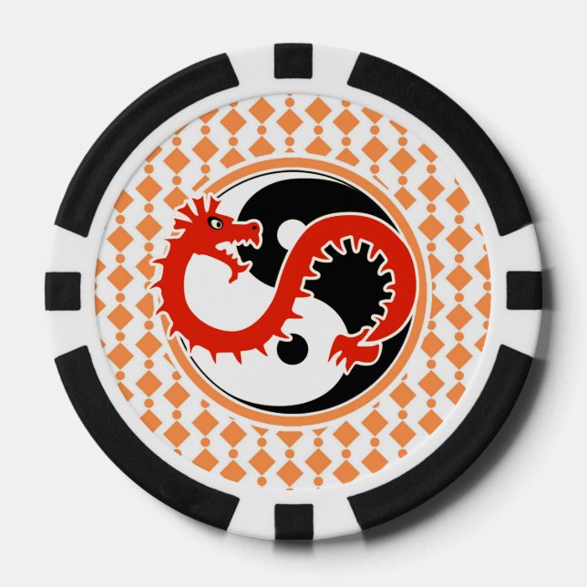 dragon yin yang poker chips (Front)