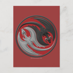Dragon Yin-Yang Postcard