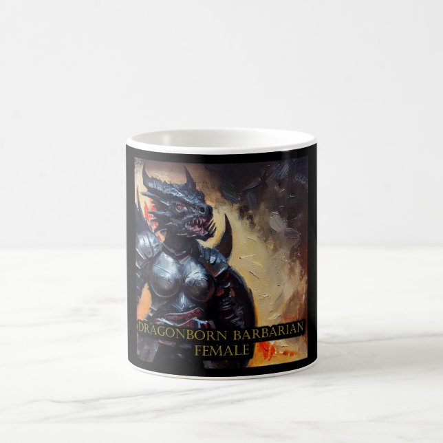 Dragonborn Barbarian Female Coffee Mug (Center)