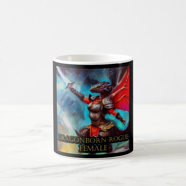 Dragonborn Rogue Female Coffee Mug (Center)