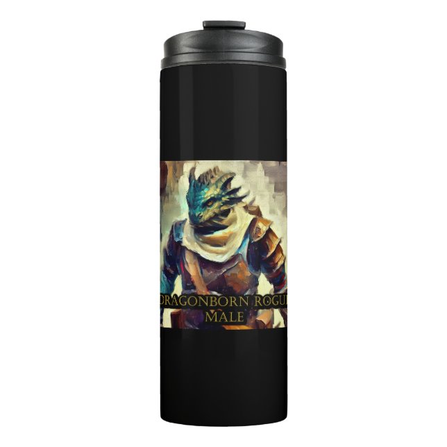 Dragonborn Rogue Male Thermal Tumbler (Front)