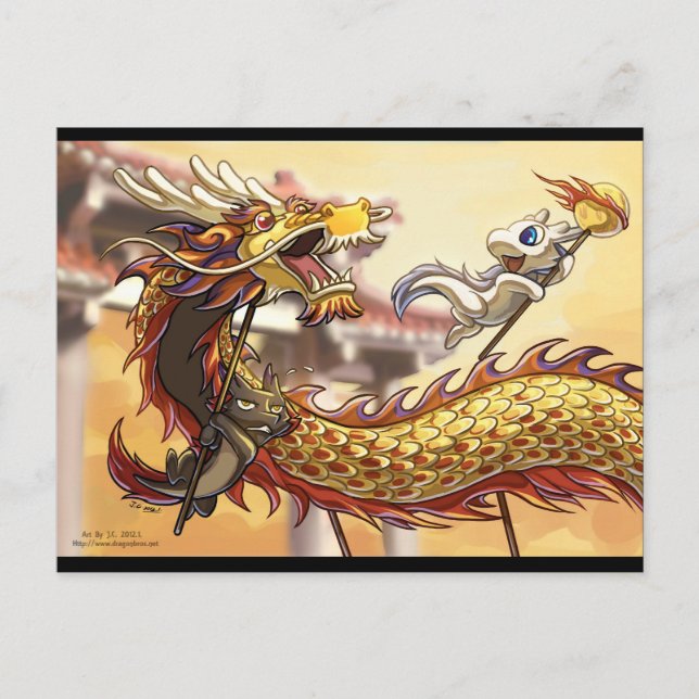 Dragonbros Chinese new year Postcard (Front)