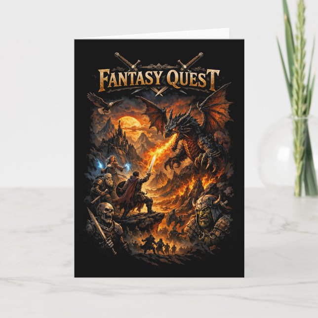 Dragonfire Quest Holiday Card (Front)