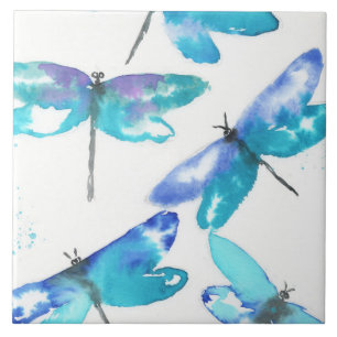 Dragonflies 1 ceramic tile