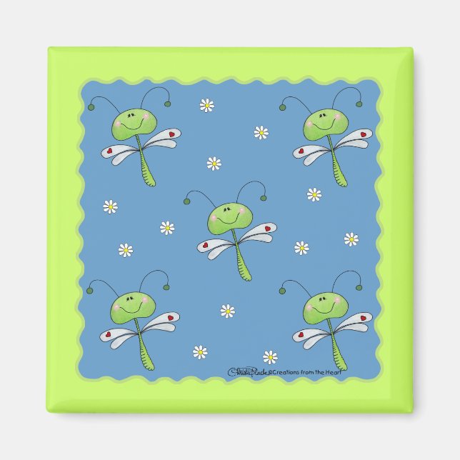 Dragonflies and Daisies Magnet (Front)