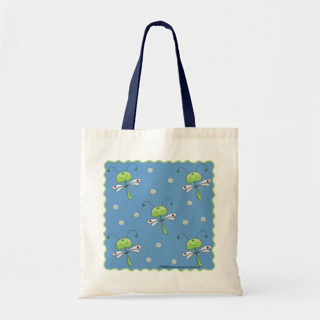 Dragonflies and Daisies Tote Bag (Front)