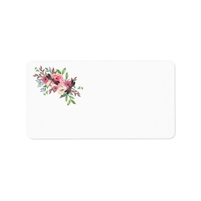 Dragonflies and Flowers Address Labels (Front)