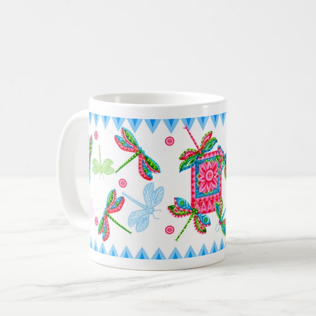 Dragonflies and Lilies Mug 2 (Front Left)