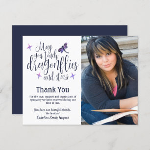 Dragonflies And Stars Thank You Funeral Sympathy