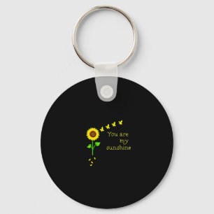 Dragonflies and Sunflower You Are My Sunshine (2) Key Ring