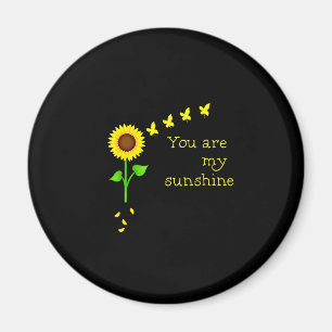 Dragonflies and Sunflower You Are My Sunshine (2) Magnet