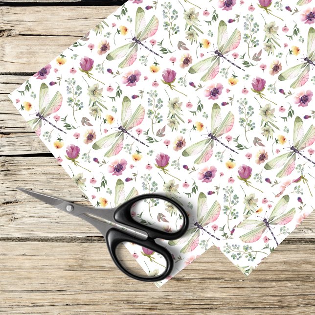 dragonflies and wildflowers  tissue paper (Creator Uploaded)